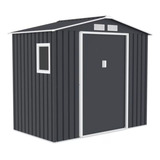 Deposito De Aço Abrigo Armario Exterior Jardim 213x131x195cm