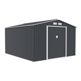 Deposito De Aço Casa Container Jardim Exterior 322x277x203cm Cor Cinza