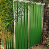 Depósito De Jardim Mini Galpão Container Porta De Correr Cor Verde