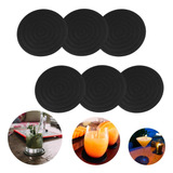 Descanso Copos Silicone Porta Copos 6 Peças Bolacha Redondo
