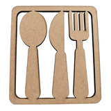 Descanso Panela Madeira Mdf Cru 3pç Vasado Cozinha Talheres