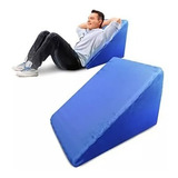 Descanso Triangular Hospitalar 55cm X 45cm X 35cm Capa Azul