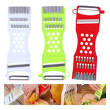 Descascador 5 Em1 Fatiador Ralado Legumes Kit 3 Unidades Kit