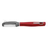 Descascador De Legumes Com Fio Liso Em Inox Tramontina C3123 Cor Vermelho C3130