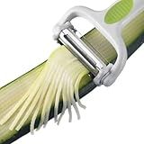 Descascador E Fatiador 3 Em 1 Para Legumes Frutas E Verduras Lâminas Em Aço Inox Compacto
