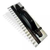 Desempenadeira De Aço Dentada Com Regulagem 350mm X 120mm P-Aplicação De Argamassa Acabamento Pedreiro