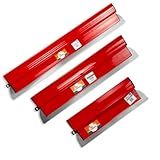 Desempenadeira Massa Corrida Pintor Berox Aço Inox Lisa 25cm 40cm E 60cm Compel Flexível Kit Profissional