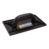 Desempenadeira Plástica Pvc 15x26cm Corrugada Preta Castor