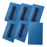 Desempenadeira Pvc Azul Corrugada 18x30 Massa Reboco 6 Peças