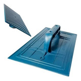 Desempenadeira Pvc Azul Corrugada 22x34 Massa Fina Reboco