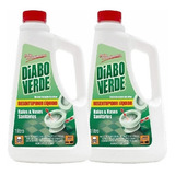 Desentupidor Diabo Verde Liquido Pias Ralos Kit 2 Un 1 Litro