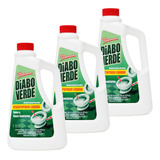 Desentupidor Liquido 1l Diabo Verde Kit 3 Unid 