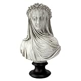 Design Toscano Busto Escultural The Veiled Maiden 23 Cm De Largura Poliresina De Mármore 15 Cm De Profundidade 35 5 Cm De Altura