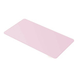 Desk Pad Grande Couro Rosa Clarinho Feltro Costurado Básico