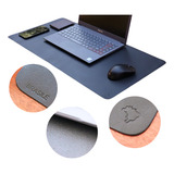 Desk Pad Mouse Pad Tapete Mesa Couro Legítimo Cor Preto Brasile