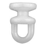 Deslizante Maxi Redondo Para Trilho E Varão Wave 100 Peças Cor Branco