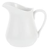 Desnatadeira De Porcelana Branca Para Xarope De Café Com Alça Jarra Pequena Para Desnatadeira De Café E Leite De 15 Onças Para Molhos Salada Café Leite E Mais Desnatadeira De Café Segura Para Mic