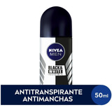 Desodorante Antitranspirante Men Roll On Black & White Invisible 50ml Nivea