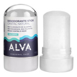 Desodorante Cristal Alva Sem Alumínio Stick Pedra Import 60g