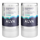Desodorante Natural Pedra Cristal Alva Alemanha Kit 2 Unid 