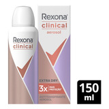 Desodorante Rexona Clinical Antitranspirante Feminino Extra Dry 150ml
