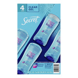 Desodorante Secret Oulast Fresh Clear Gel 73g Pack Com 4