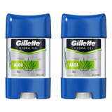 Desodorante Stick Gillette Clear Gel Aloe 82g Kit C 2un