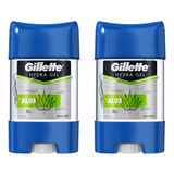 Desodorante Stick Gillette Clear Gel Aloe 82g Kit C 2un