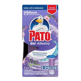 Desodorizador Sanitário Gel Adesivo Refil 6 Discos 38g Pato