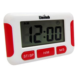 Despertador Digital Cronometro Timer Relógio 0 100 Minutos Cor Branco Temporizador
