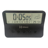Despertador Digital Herweg 2986 Alarme E Termômetro Calendário Timer Higrômetro