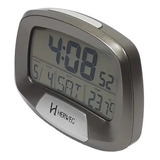 Despertador Digital Prata Cinza Calendário Temperatura