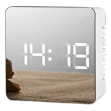 Despertador Led Relógio Eletrônico Digital Com Espelho Led M