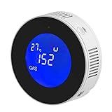 Detector De Alarme De Vazamento De Gás Inteligente Wi Fi Detector De Alarme De Vazamento Ch4 Com LCD Digital Lembrete De Celular Remoto Para Cozinha Doméstica 