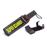 Detector De Metais Armas Portátil Profissional Super Scanner Cor Preto