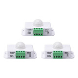 Detector De Sensor De Movimento Infravermelho 3x Pir Luz D