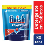 Detergente Automático Para Lava louças Finish Powerball All In 1 Max Comprimidos Sem Recarga 30 U
