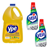 Detergente Lava Louça Ype 5l Desengordurante Veja Refil 2un