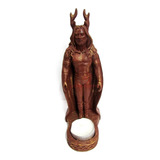 Deus Cernunnos Porta Vela 19 Cm Estátua Wicca
