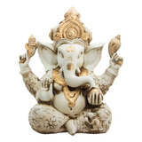 Deus Ganesha Grande Estatua Decorativa Da Sorte Fortuna Ouro