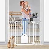 DEVA FRONSA Grade De Proteção Bebê E Pets Com Porta Para Pets Grades Para Porta E Escada 75 A 111 Cm Portão Segurança Bebe Grande Grade Fechada Automaticamente Para Crianças Cachorro E Casa