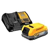DEWALT Kit De Iniciante 20V MAX Com Bateria Compacta POWERSTACK E Carregador DCBP034C 