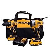 Dewalt Kit Parafusadeira E Furadeira De Impacto 13mm Parafusadeira De Impacto 6 3mm Atomic Modelo DCK279D2 BR Com Mala De Ferramentas 2 Baterias 2Ah 20V 1 Carregador