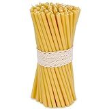 DEYBBY Velas De Aniversário De Cera De Abelha Velas Finas De Cera De Abelha De 19 Cm Velas Cônicas De Cera De Abelha Ecológicas Sem Gotejamento E Sem Fumaça Para Casa Jantar Bolo Oração