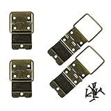 DGBRSM 4 Dobradiças Decorativas Antigas Para Caixas De Madeira Vintage Armários Caixas De Presente Caixa De Ferramentas Caixas De Joias Caixas De Vinho 28 Mm X 44 Mm Bronze