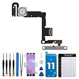 DGSCSMY Para IPhone 11 Botão Liga Desliga Luz Flash Cabo Flexível Substituição OEM Fixar On Off Microfone Lanterna Montagem Metal Suporte Para IPhone11 Com Kit De Ferramentas De Reparo A2111 A2223