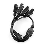 DGZZI Cabo De Extensão De Alimentação SAE 40 Cm 18AWG Y Divisor 1 A 4 Conector 2 Pinos Adaptadores De Desconexão Rápida Cabo Conector Para Carga De Painel Solar