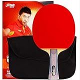 DHS 6 Estrelas 6002 6006 Raquete De Tênis De Mesa Ping Pong Lâmina BAT Com Borracha Adesiva E Estojo Cabo Longo 