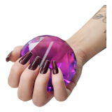 Diamante Cristal Foto Unhas Gel Decoração Joia Grande Lilás