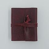 Diários De Viagem Em Couro Caderno De Bolso Vermelho Estonado